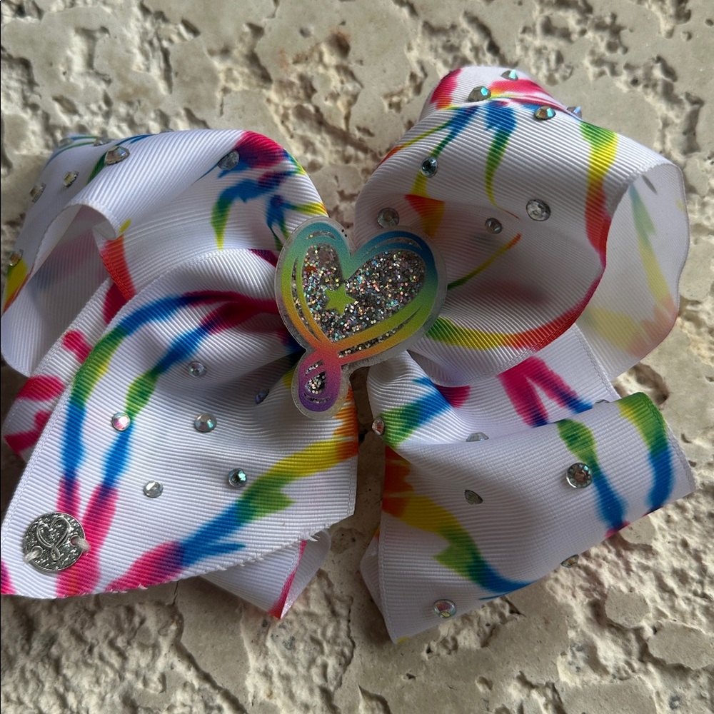 Hair bow Jojo Bow Colorful Tie-Dye Hair Bow with Rhinestones